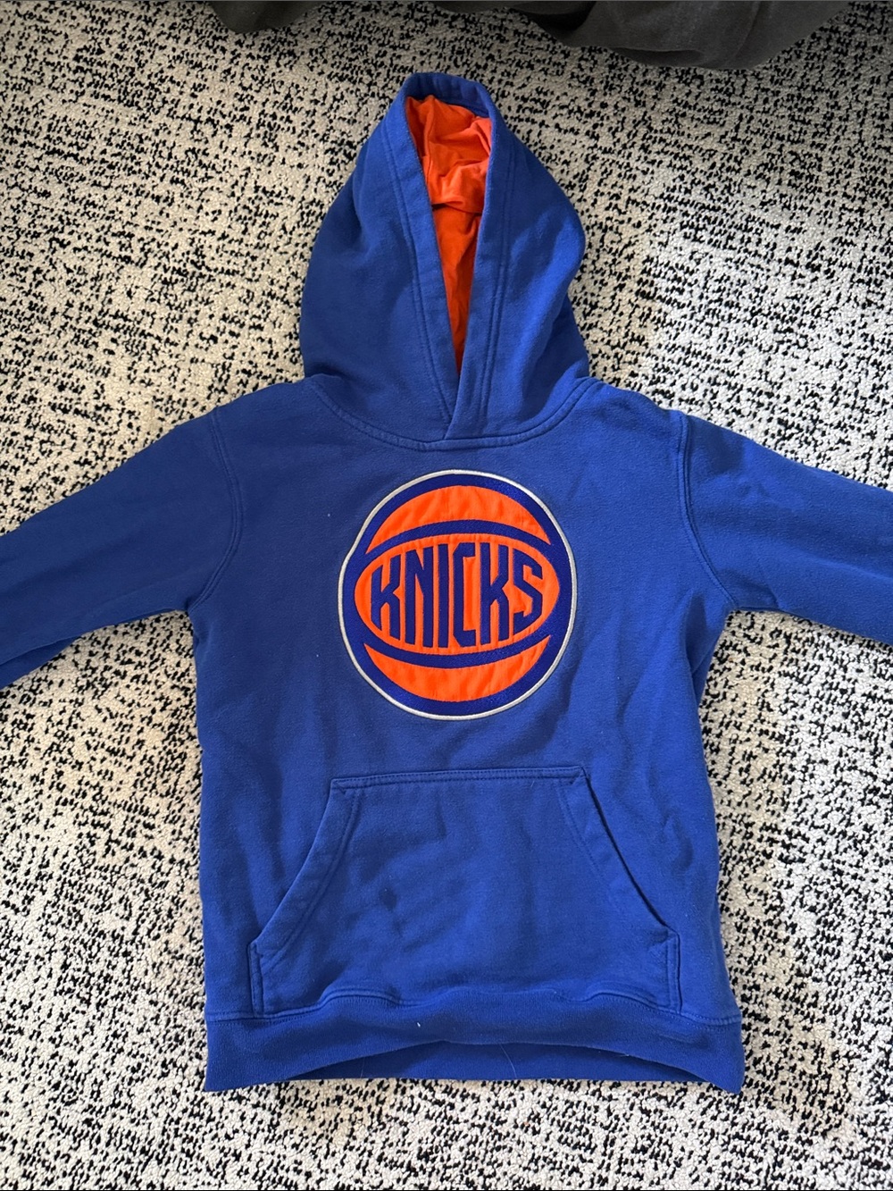 NBA Royal Blue Hoodie with Orange Knicks Logo